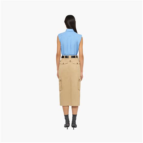 miu miu chino|Cord Chino Midi Skirt .